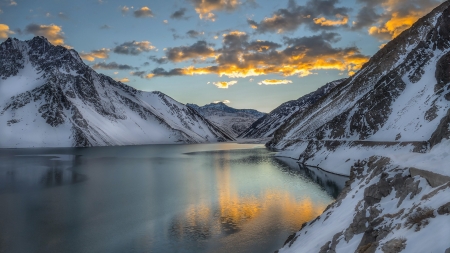 Morning Lake - lake, morning, mountain, sky