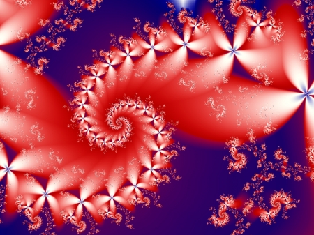 Flower Spiral - geometric, flowers, spiral, fractal