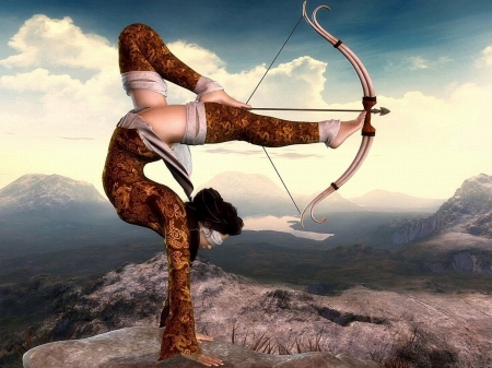 Surreal Archer - Fantasy, Girl, Archer, Abstract