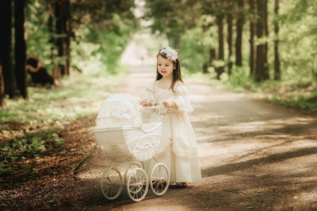 â™¥ - abstract, cute, girl, pram