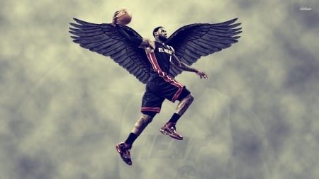 lebron james - james, lebron, basketball, wings