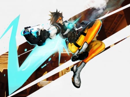 Tracer-Overwatch - blizzard, jump, overwatch, tracer