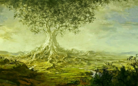 The Last Remnant - tree, fantasy, forest, landscape