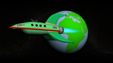 futurama - planet, space, spaceship, futurama