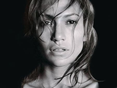 Jennifer Lopez - dancer, singer, fashion designer, black and white, j lo, actress