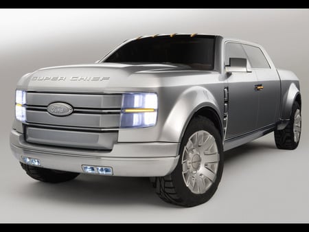 Ford F-250 Super Chief Concept - ford, silver