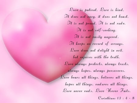 Love Is - love, heart, pink