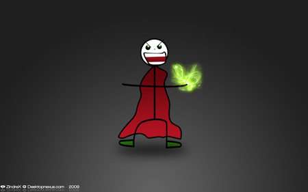 Evil Stickman - evil, simple, beam, energy, glow, power, coat, dark, stickman, light