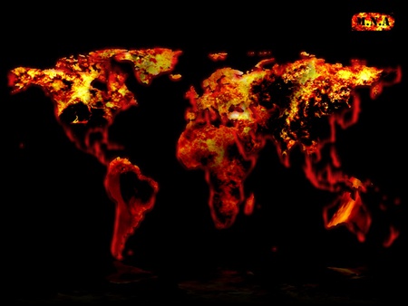 the_world - burn, black, fire, flames, earth, death, dark