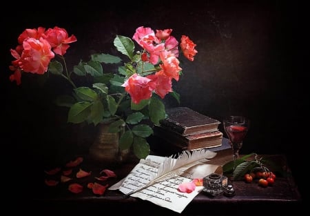 rose still life