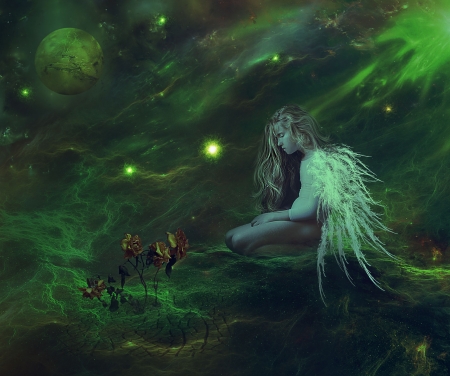 little angel - art, fantasy, angel, little