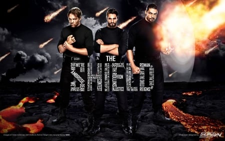 the shield - team, wrestler, tag, man, shield