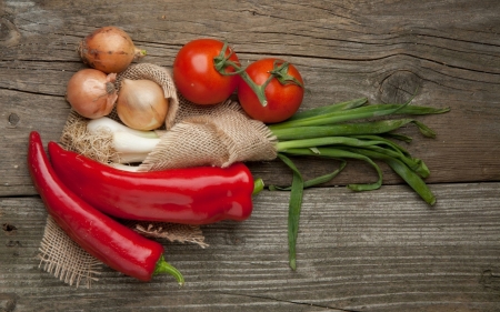 vegetables - tomato, chilli, vegetables, onion