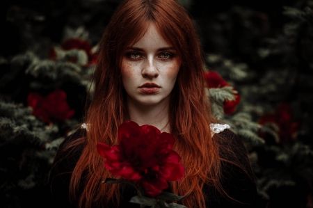 Pretty Face - face, woman, redhead, model