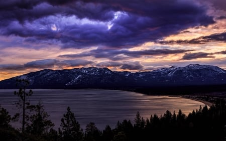 purple mountains - nature, fun, cool, sunset, mountains