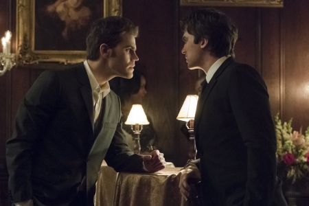 The Vampire Diaries (TV Series 2009– ) - actor, brother, tv series, season 7, drama, man, ian somerhalder, stefan, fantasy, the vampire diaries, paul wesley, couple, damon