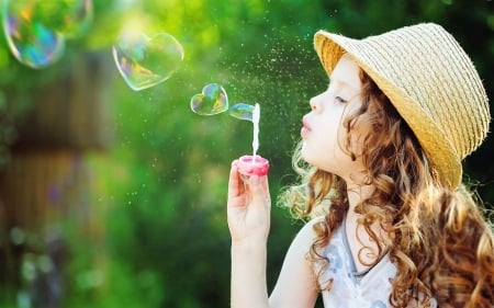 ♥ - bubble, heart, summer, photography, girl, cute, sweet, child