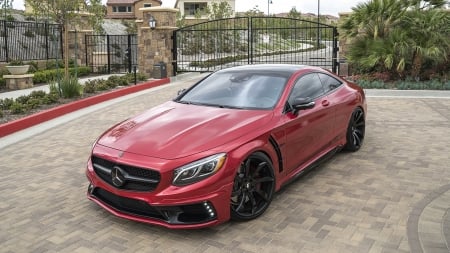 WALD S63 Coupe - mercedes, red, black rims, custom wheels