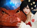 The red dragon and the princess