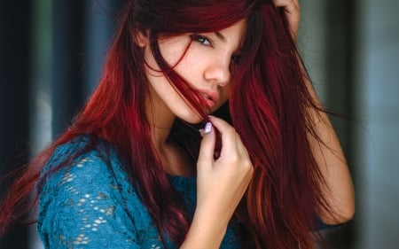 Delaia Gonzalez - woman, lady, delaia gonzalez, red head, model, babe