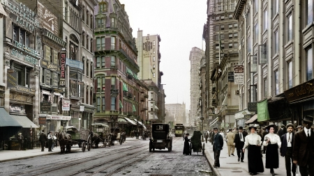 New York City - nyc, 1920s, 1930s, colorised, rare, vintage, new york city, america, usa