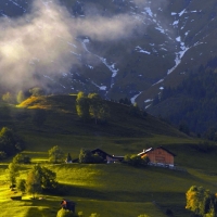 mountainside chalet in austria