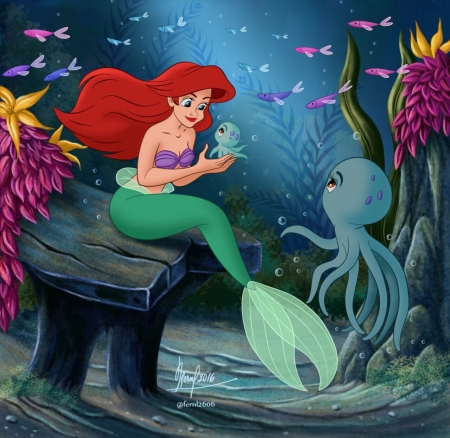 The New Friends of Ariel - Cartoons, Fernl, Disney, The Little Mermaid