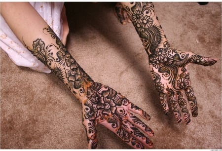 henna - hands, paint, henna, beautiful