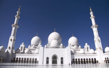 Sheikh Zayed Grand Mosque - sheikh zayed grand mosque, modern, wealth, persian gulf, megacenter, architecture, united arab emirates, abu dhabi