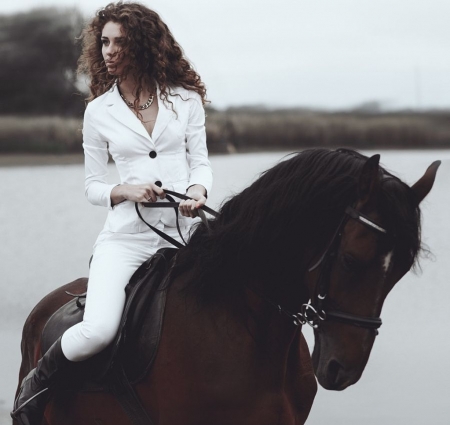 Beautiful - Girl, animal, horses, beautiful, beauty, lovely