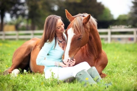 Beautiful - horses, beauty, girl, beautiful, animal, lovely