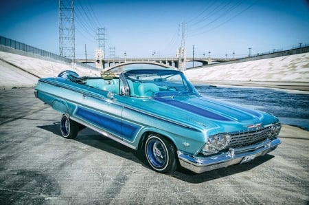 1962-Impala-SS-Convertible - lowrider, classic, gm, blue