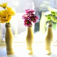 flower in the bottles