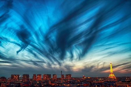 Cirrus over Paris - fun, cool, architecture, paris, monument