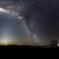 modern homes under the milky way