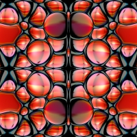 Glass orange stones fractal