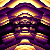 Purples and gold abstract