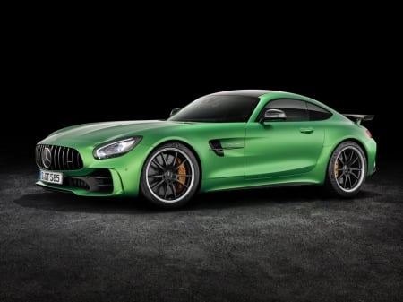 2017 Mercedes-AMG GT R - green, amg, black rims, benz