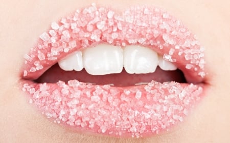 Sugar lips - lips, pink, woman, sugar