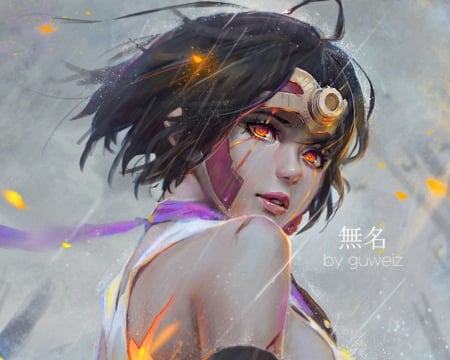 Mumei - woman, girl, guweiz, fantasy, face, art, anime, mumei, manga