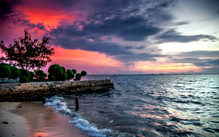 Colorful Sky - nature, water, sky, ocean