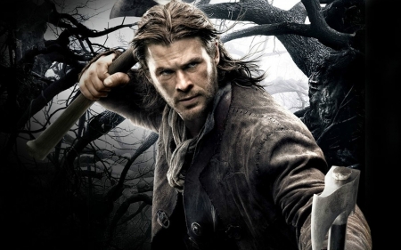 The Huntsman: Winter's War (2016) - black, actor, fantasy, poster, Chris Hemsworth, movie, the huntsman, man