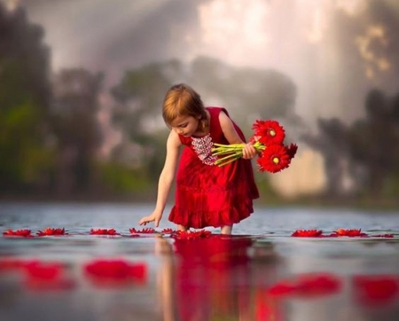 Little Princess - beatiful, people, red, photography, cool