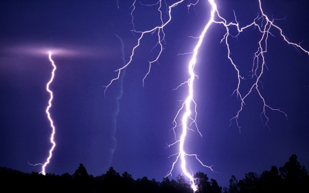 Lightning Bolts F - nature, wide screen, abstract, forces of nature, photography, beautiful, lightning, photo