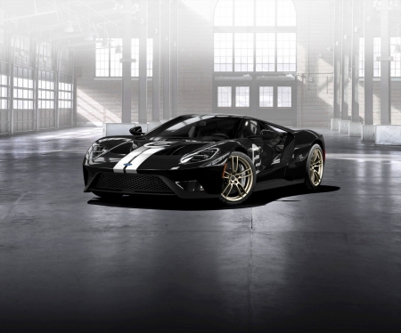 2017 Ford GT '66 Heritage Edition - Ford, Stripes, 2017, Black