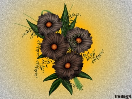 BROWN DAISIES - flowers, daisies, creation, brown