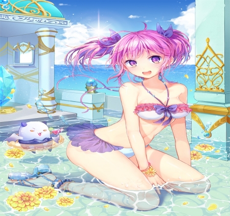 Aisha - girl, pretty, game, bikini, summer, orginal, cute, cg