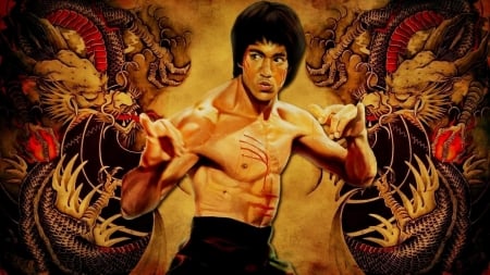 bruce lee - dragon, bruce, chinese, lee