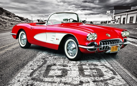 1959 Corvette Convertible - beautiful, photography, automobile, Chevrolet, photo, wide screen, Corvette, car, auto