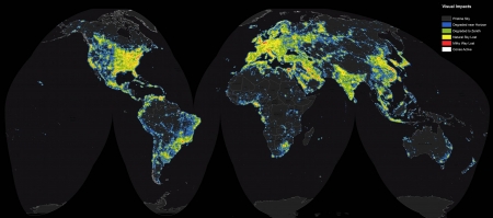 The New World Atlas of Artificial Sky Brightness - space, cool, fun, photography, earth, abstract